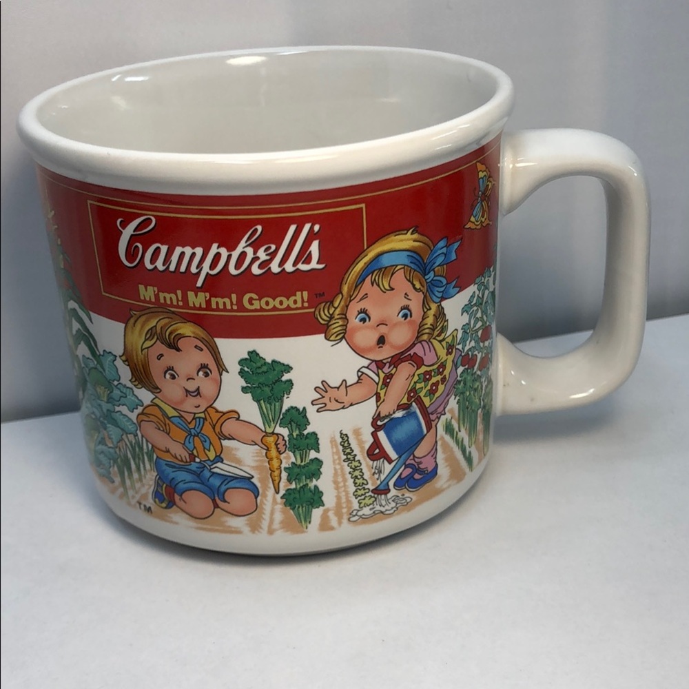 Campbell's White and Red Mug